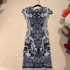 Robert Cavalli China print knit dress